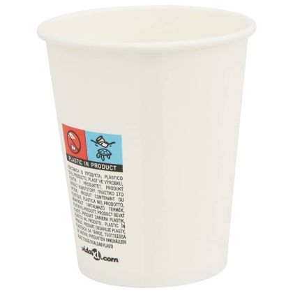 хартиени чаши за кафе 1000 бр. 8oz 200ml White