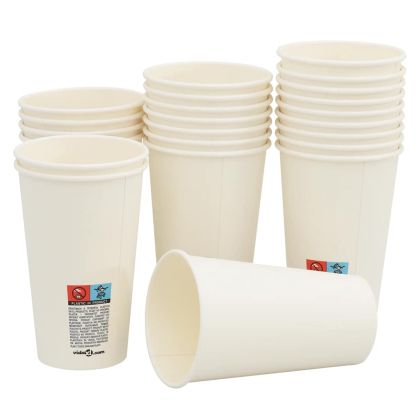 хартиени чаши за кафе 1000 бр. 16oz 400ml White