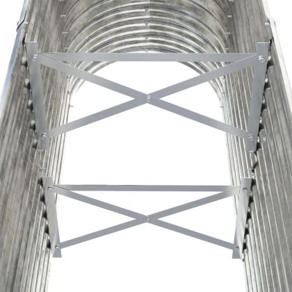 Градинска повдигната леха поцинкована стомана сребрист