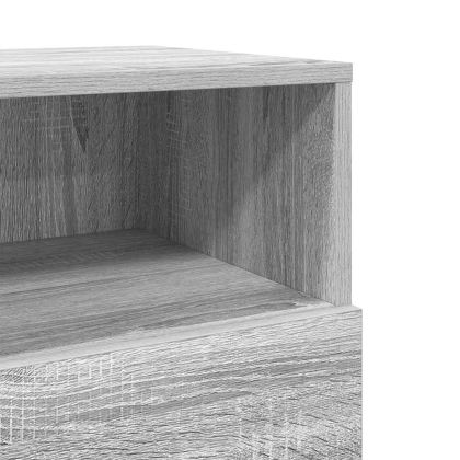 Нощно шкафче с 2 чекмеджета, сив сонома, 36x36x68 см