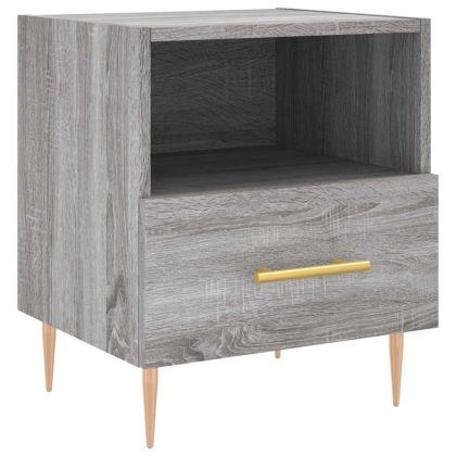 Нощни шкафчета 2 бр сив сонома 40x35x47,5 см инженерно дърво