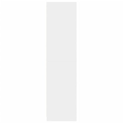 Гардероб, бял, 30x50x200 см, инженерно дърво