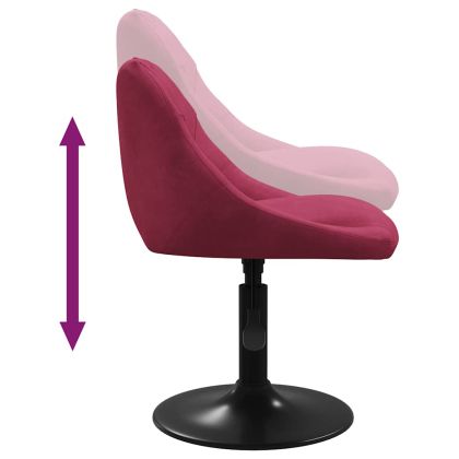 Бар табуретка, виненочервена, кадифе