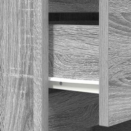 Нощно шкафче с 3 чекмеджета, сив сонома, 39x35x65 см