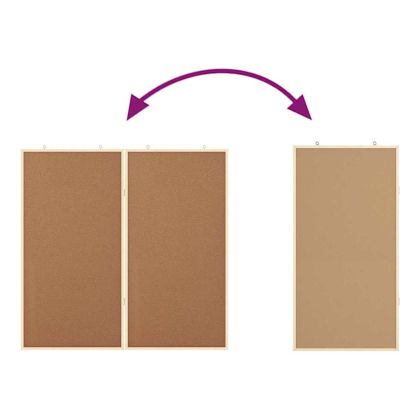 Дъска с известия Кафяво 100 x 100 x 1,4 см Борово дърво масив