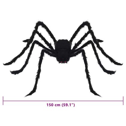 Декорация с паяк за Хелоуин 3 бр. Черно 150 cm