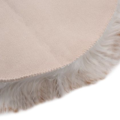 Килим, 60x90 см, изкуствена овча кожа, кафяв меланж