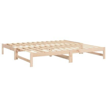 Разтегателно дневно легло, 2x(80x200) см, бор масив
