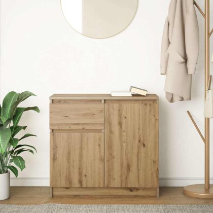 Бюфет с чекмеджета, дъб артизан 71x35x65 см Инженерна дървесина