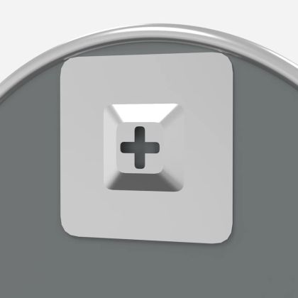 Стенно огледало сребро Ø 40 см кръгло