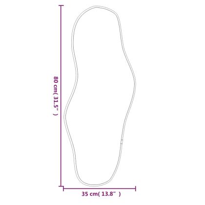 Стенно огледало злато 80x35 см