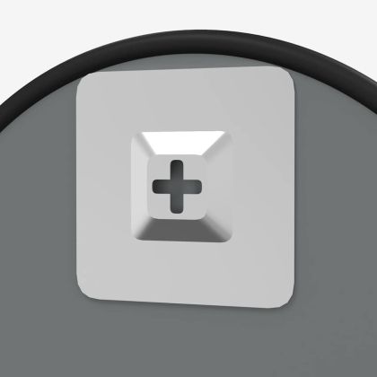 Стенно огледало черно Ø 30 см кръгло