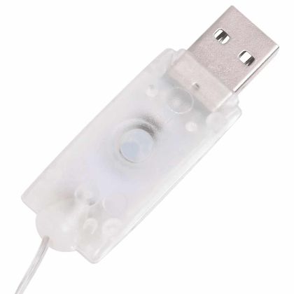 Декоративна фигура на снежен човек с LED лукс плат 60 см