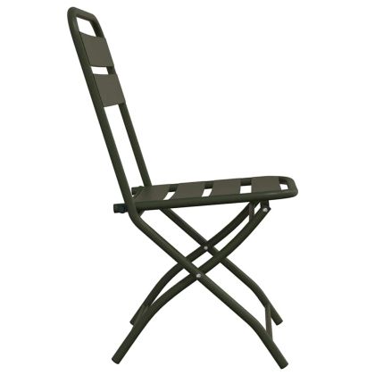 Сгъваем градински стол 2 pcs Зелен 42 x 52 x 82 см