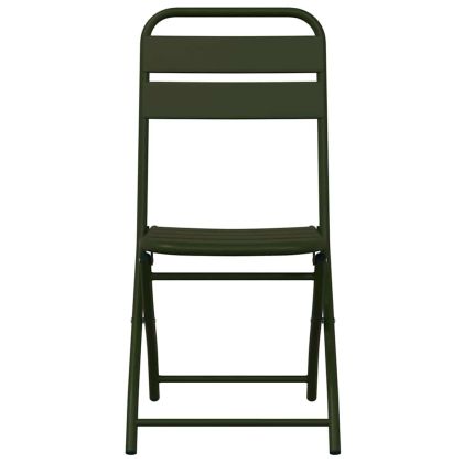 Сгъваем градински стол 2 pcs Зелен 42 x 52 x 82 см