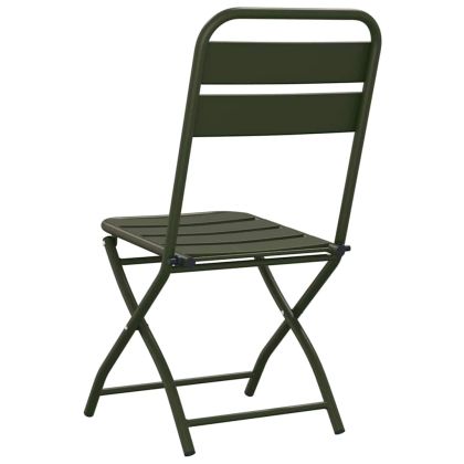 Сгъваем градински стол 2 pcs Зелен 42 x 52 x 82 см