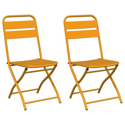 Сгъваем градински стол 2 pcs Горчица 42 x 52 x 82 см