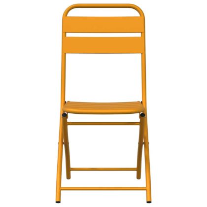 Сгъваем градински стол 2 pcs Горчица 42 x 52 x 82 см