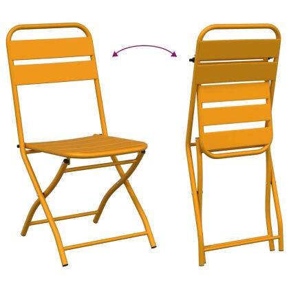 Сгъваем градински стол 2 pcs Горчица 42 x 52 x 82 см