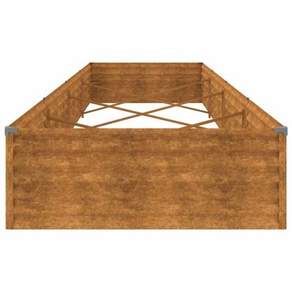 Градинска повдигната леха 387x100x36 см кортенова стомана