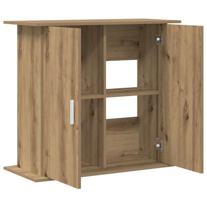 Стойка за аквариум, дъб, 81x36x73 см, инженерно дърво