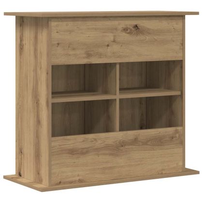 Стойка за аквариум, дъб, 81x36x73 см, инженерно дърво
