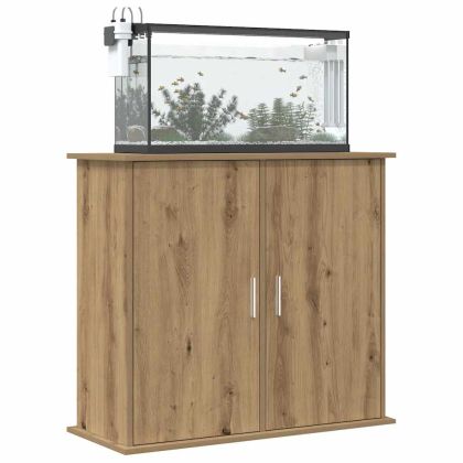 Стойка за аквариум, дъб, 81x36x73 см, инженерно дърво