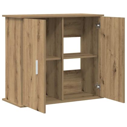 Стойка за аквариум, дъб, 81x36x73 см, инженерно дърво