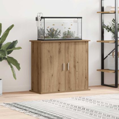 Стойка за аквариум, дъб, 81x36x73 см, инженерно дърво