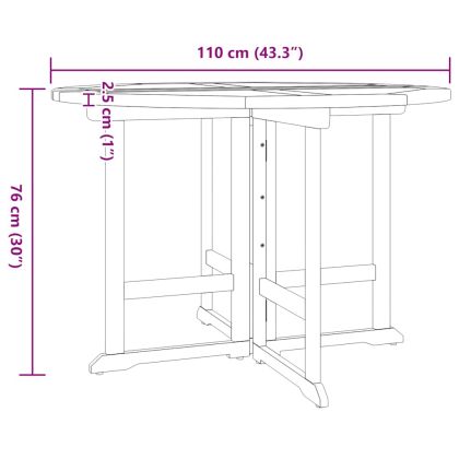 Сгъваем градински трапезен комплект 5 части тиково дърво масив