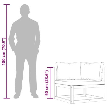 Модулни ъглови дивани с възглавници, 2 бр, кремавобели