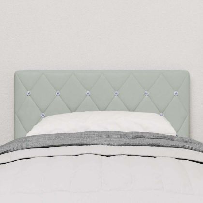 LED глава с LED ленти с таблото Светлосиво 80 cm Кадифе