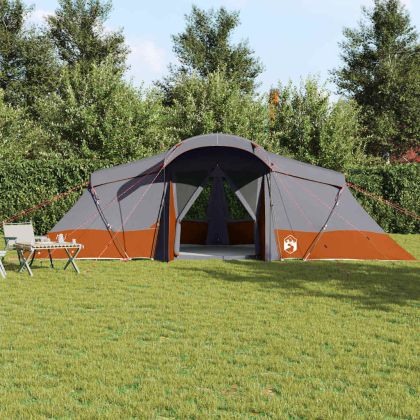Семейна палатка с покрив Сив и оранжев 721 x 335 x 212 см