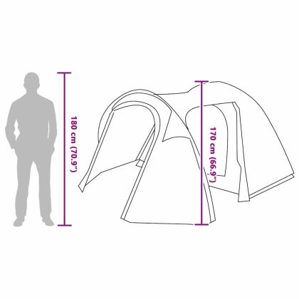 Куполна палатка Купол с покрив Сив и оранжев 384 х 254 х 170 см
