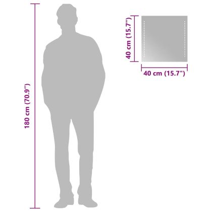 LED огледало за баня, 40x40 см