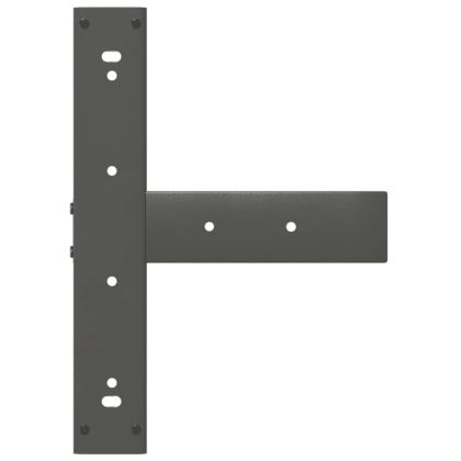 Крака за бар маса, Т-образни, 2 бр., антрацит, 40x35x(90-91) см, стомана