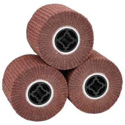 Шлифовъчни ролки 3 pcs Кафяво 12 x 12 x 10 см Синтетични влакна