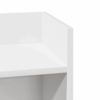 Странична маса с рафт бяла 25,5x27x60 cm