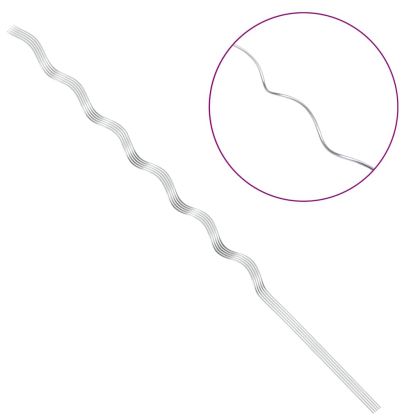 Подкрепа за растение 5 pcs Сребрист 150 x 0,6 x 0,6 см Стомана