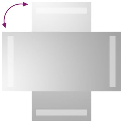 LED огледало за баня, 20x40 см