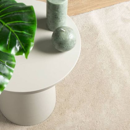 Килим OVIEDO с къс косъм, бежов, 240x240 см