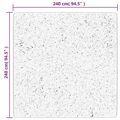 Килим OVIEDO с къс косъм, бежов, 240x240 см