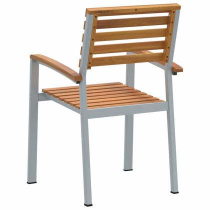 Градински стол 4 pcs Кафяво 56 х 57 х 87 см