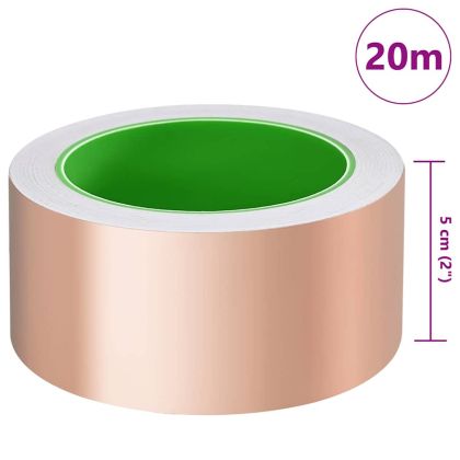 Медна лента за защита от охлюви 6 pcs Мед 50 мм x 20 м Мед