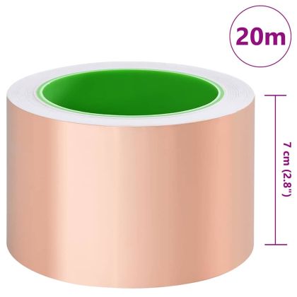 Медна лента за защита от охлюви 6 pcs Мед 70 мм x 20 м Мед