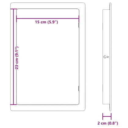 Панели за достъп 2 бр. Бяло 15 x 23 см ABS пластмаса