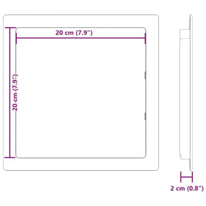 Панели за достъп 2 pcs Бяло 20 x 20 cm ABS пластмаса