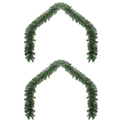 Коледна гирлянда 2 pcs Зелен 20 m ПВЦ