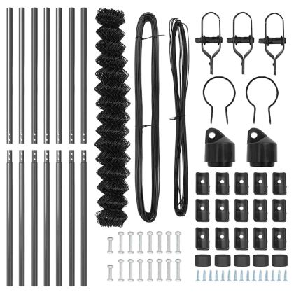 Стълб за ограда. Сив 10 x 1,6 м (60 x 60 мм мрежа)