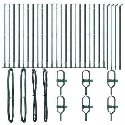 Стълб за ограда. 26 pcs Сив 3,2 x 3,2 x 70 см